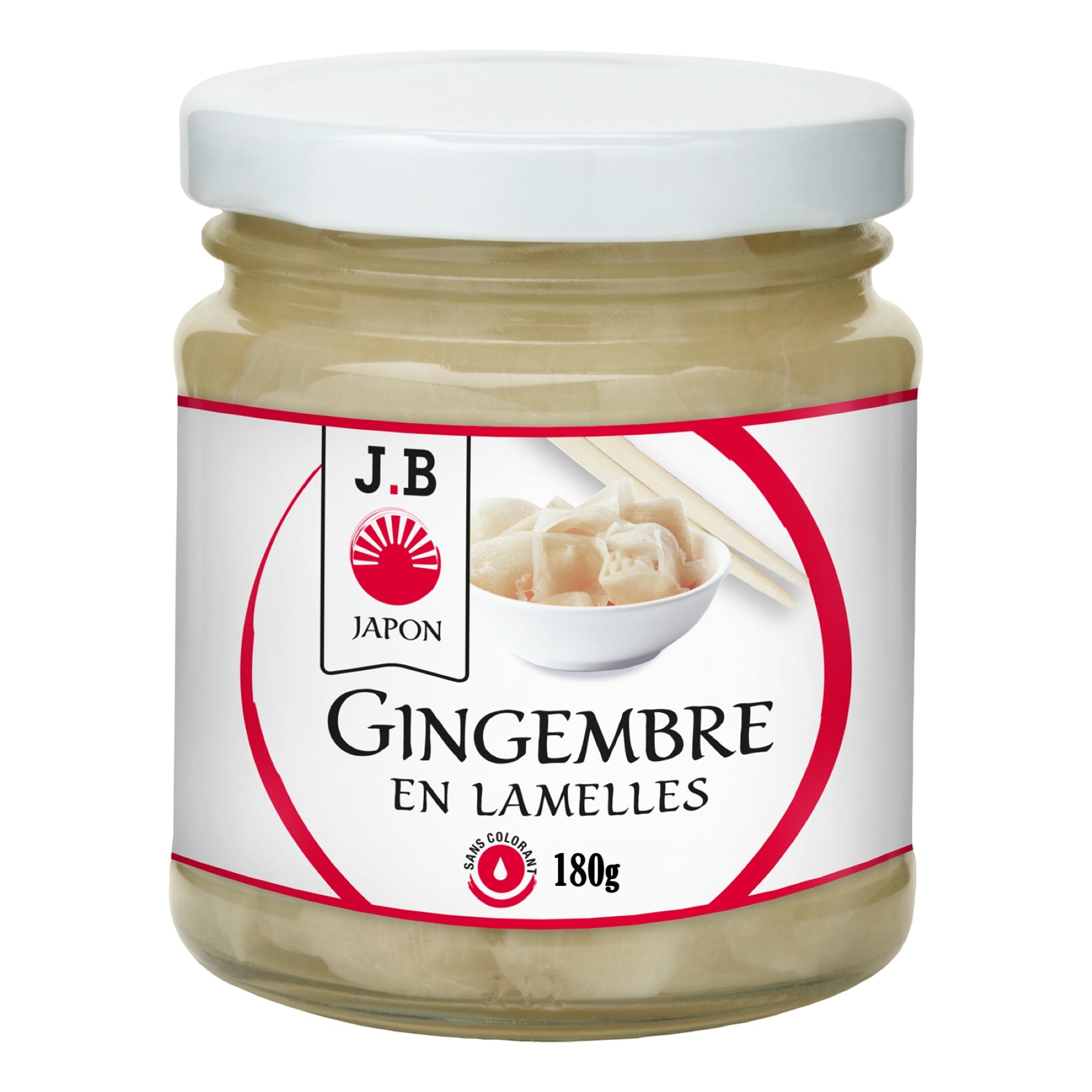 J.B JAPON Gingembre en lamelles 180 g