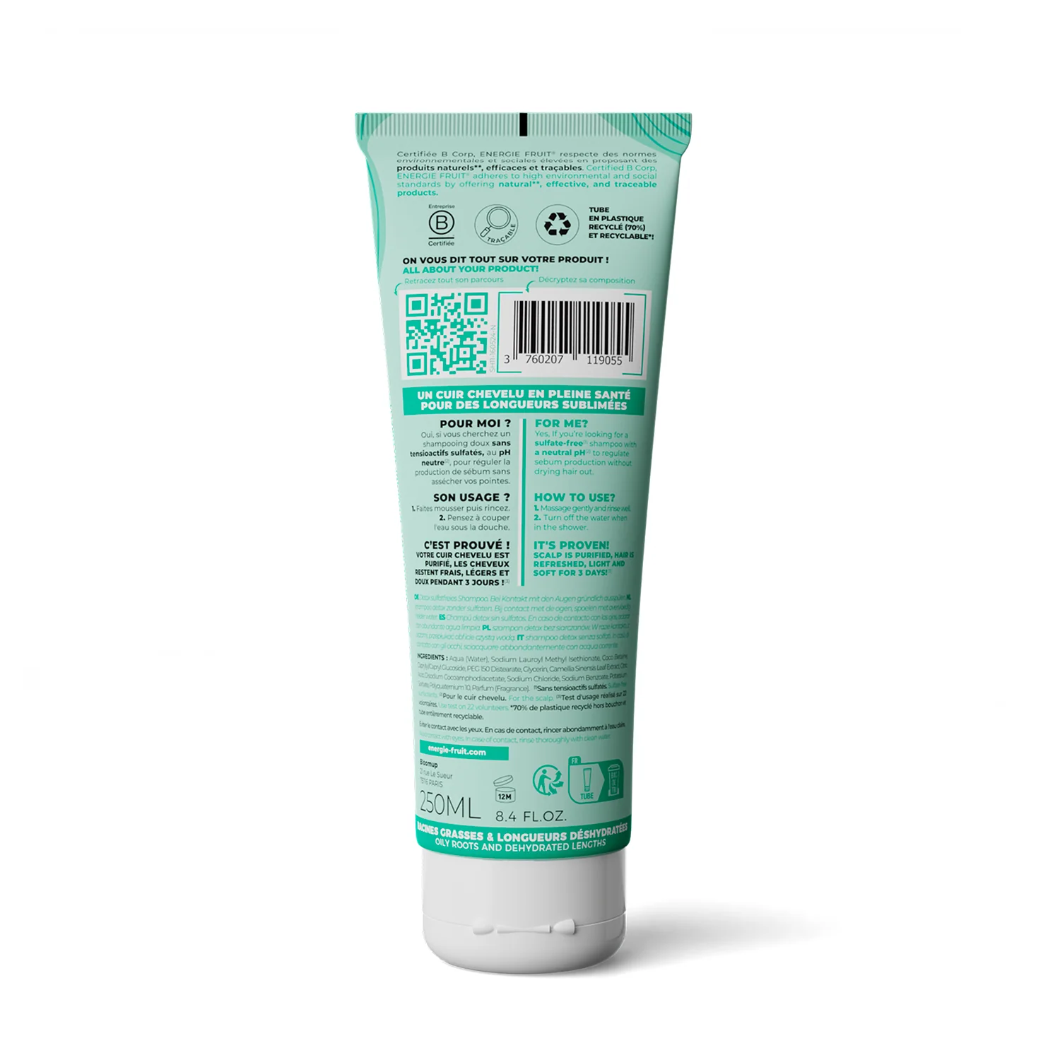 ENERGIE FRUIT Shampoing Détox Purifiant - 250 ml