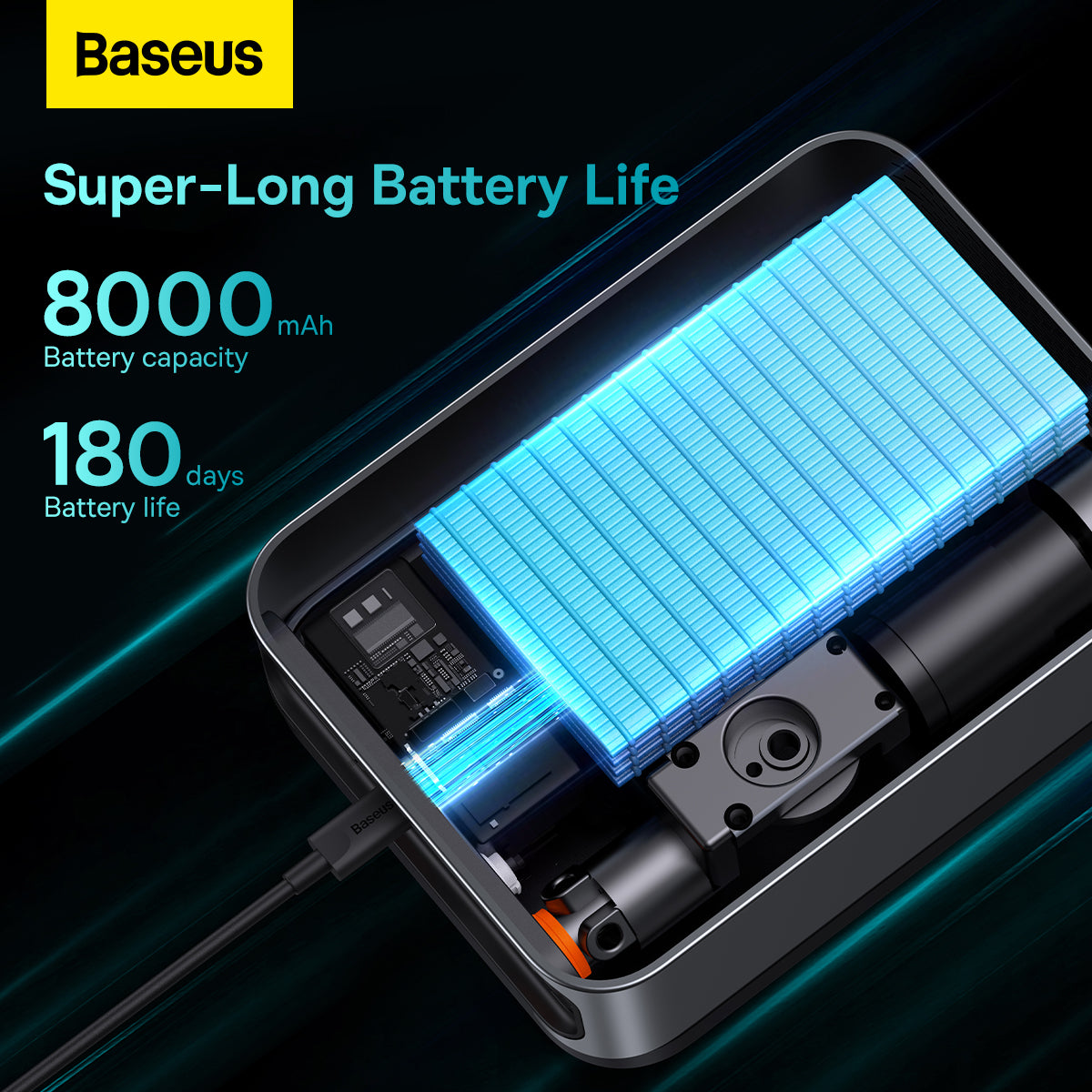 Baseus Démarreur de secours 2-en-1 Super énergie (1000 A) Noir