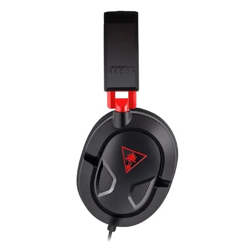 Turtle Beach Casque gaming filaire Recon 50 - PC, PS5, Xbox Series X|S et Switch 2 - Haut-parleurs 40 mm - Micro détachable - Noir et rouge