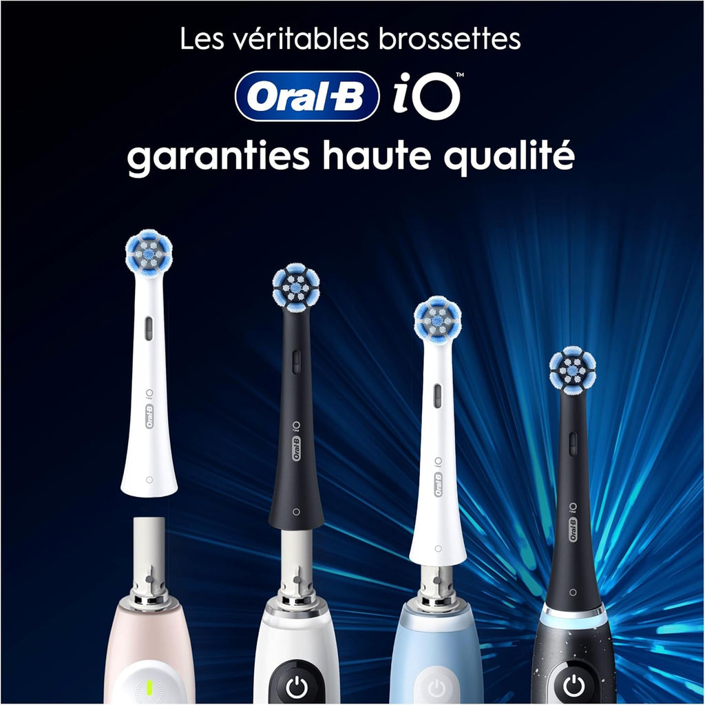 Oral-B iO - RB SW-6 Gentle Care – Brossettes de Rechange pour Brosse à Dents Électrique Oral-B iO, Nettoyage Doux et Efficace des Dents et des Gencives - Lot de 6, blanc