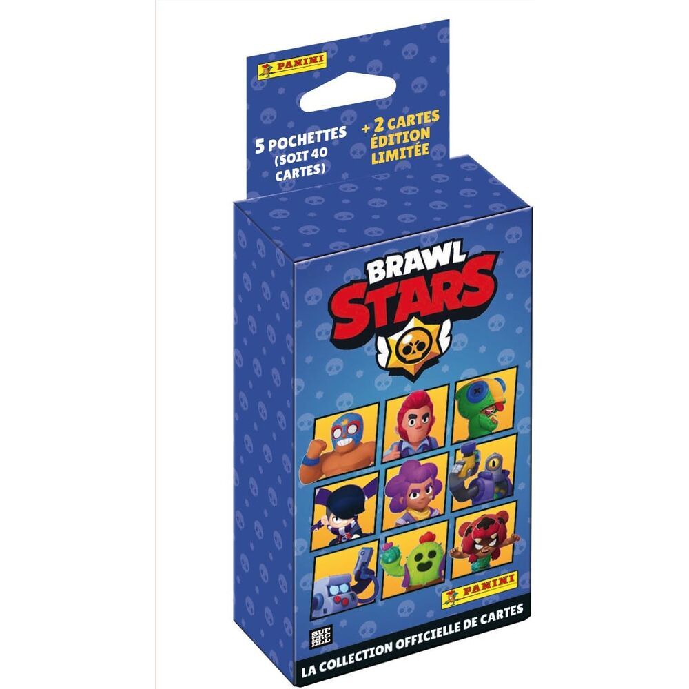 PANINI BRAWL STARS TRADING CARDS Blister 5 pochettes + 2 cartes édition limitée