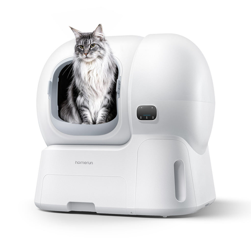 Homerunpet Bac à litière intelligent entièrement automatique CS106, XL (106 L), Recharge automatique, Conception sûre anti-écrasement, Convient aux chats de 10 kg et aux grands chats
