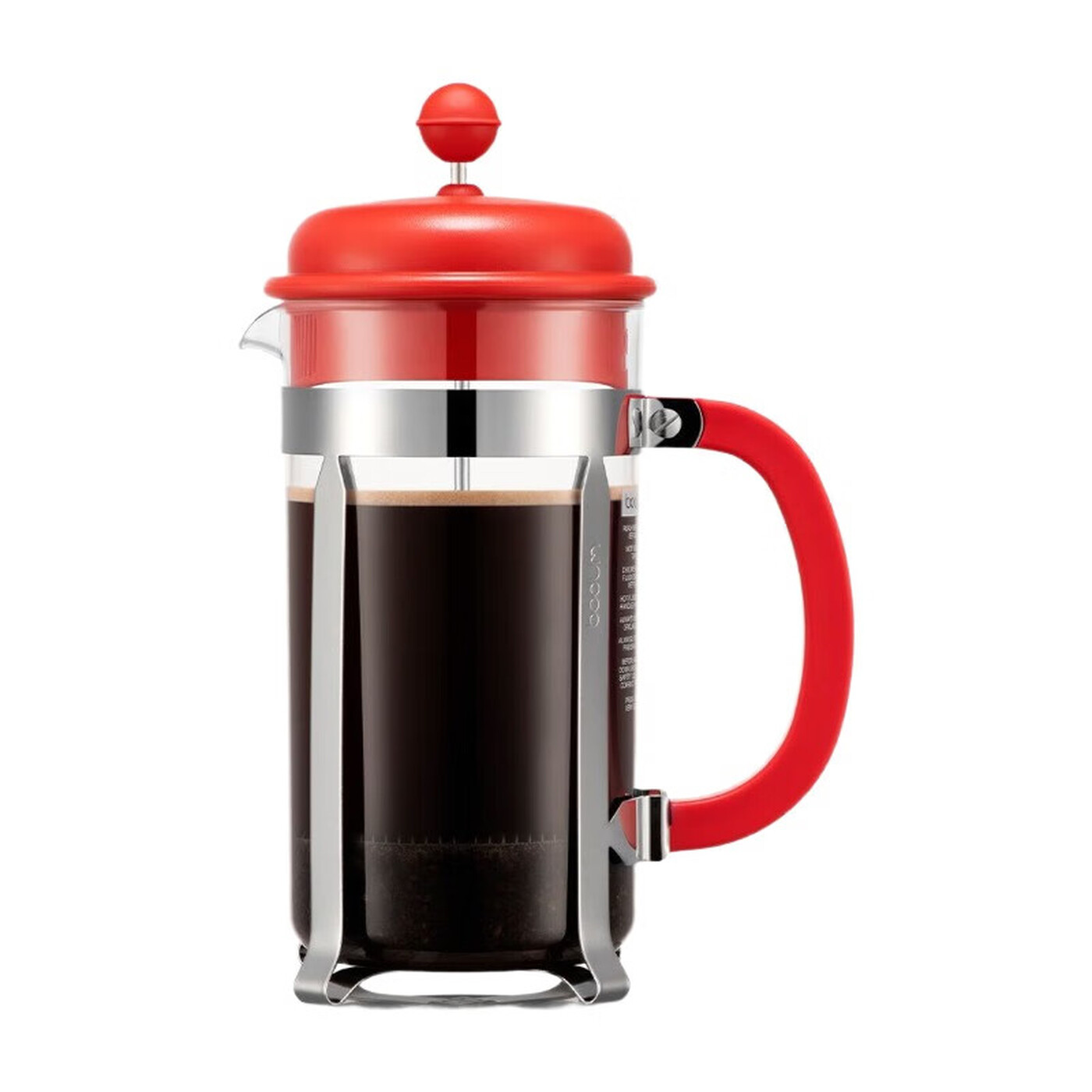 Bodum Caffettiera 1 L - 8 tasses - Rouge vif - Cafetière à piston
