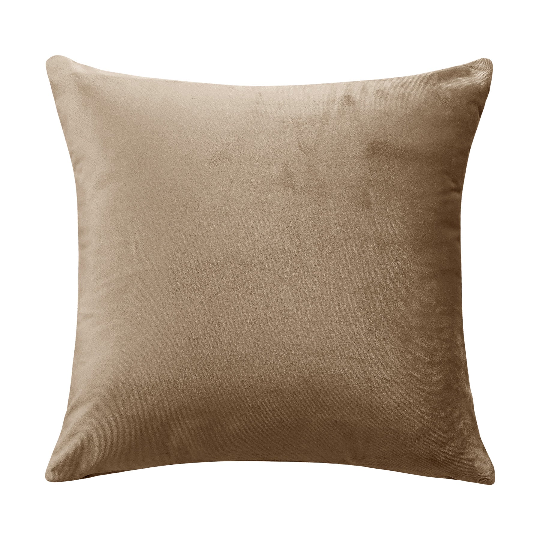 Deconovo Housse de coussin en tissu velours néerlandais - marron - 45 x 45 cm - 1 pièce