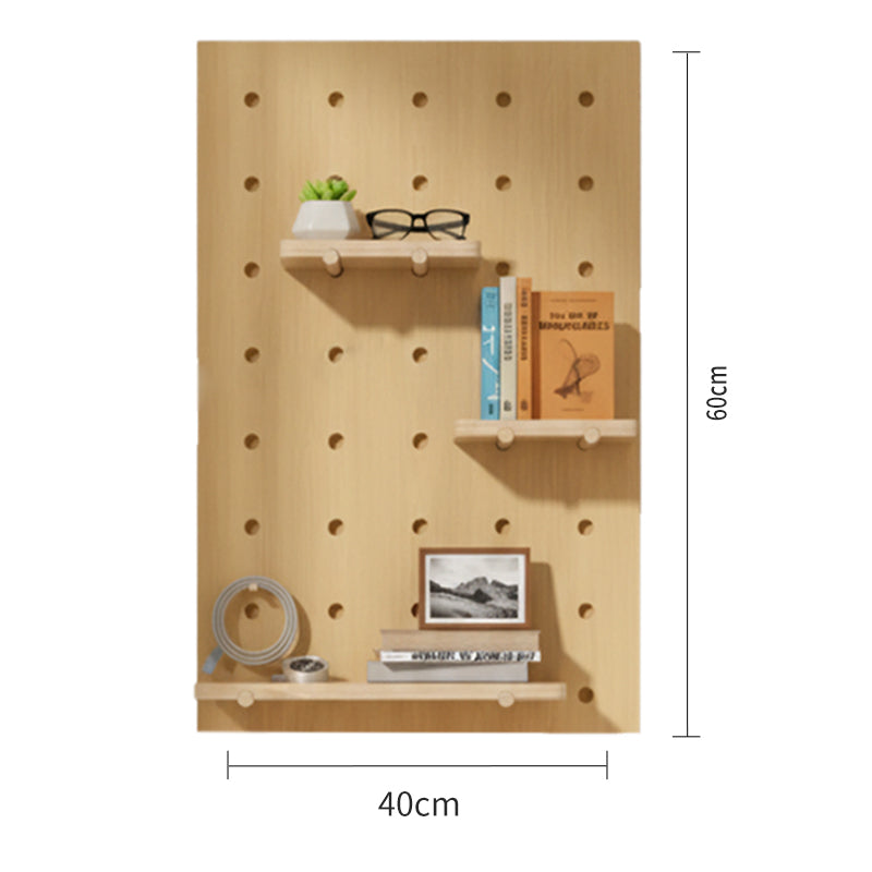 JORDAN&JUDY Organisateur Panneau Perforé en Bois Massif, 40 cm × 60 cm, Couleur Bois Naturel