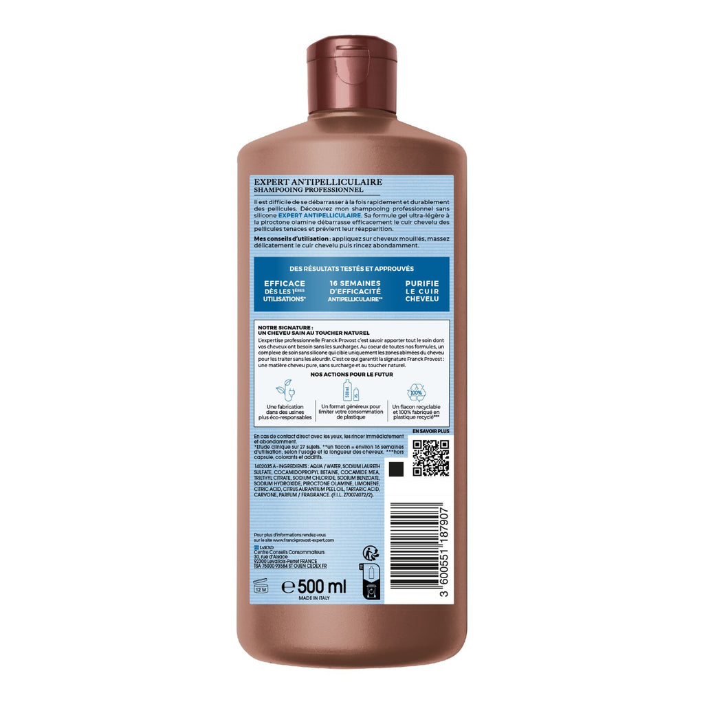 Franck Provost Paris Expert Professionnel Shampooing Antipelliculaire 500 ml