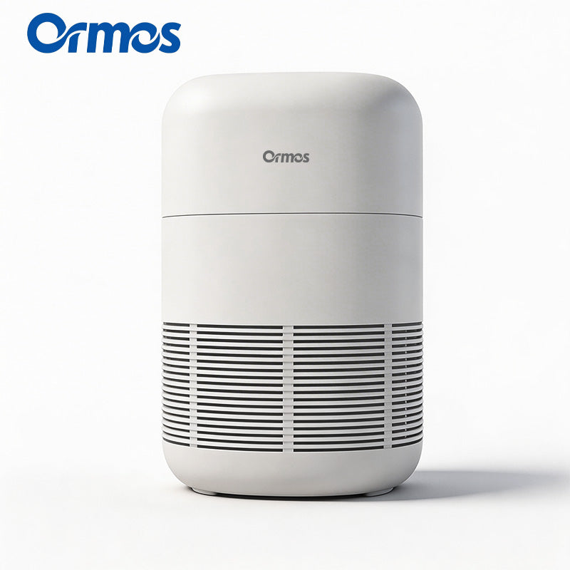 Ormos Purificateur d’air, CADR 150m³/h, Filtre HEPA H12 et charbon actif, capteur TVOC et PM2.5, pour chambre et salon