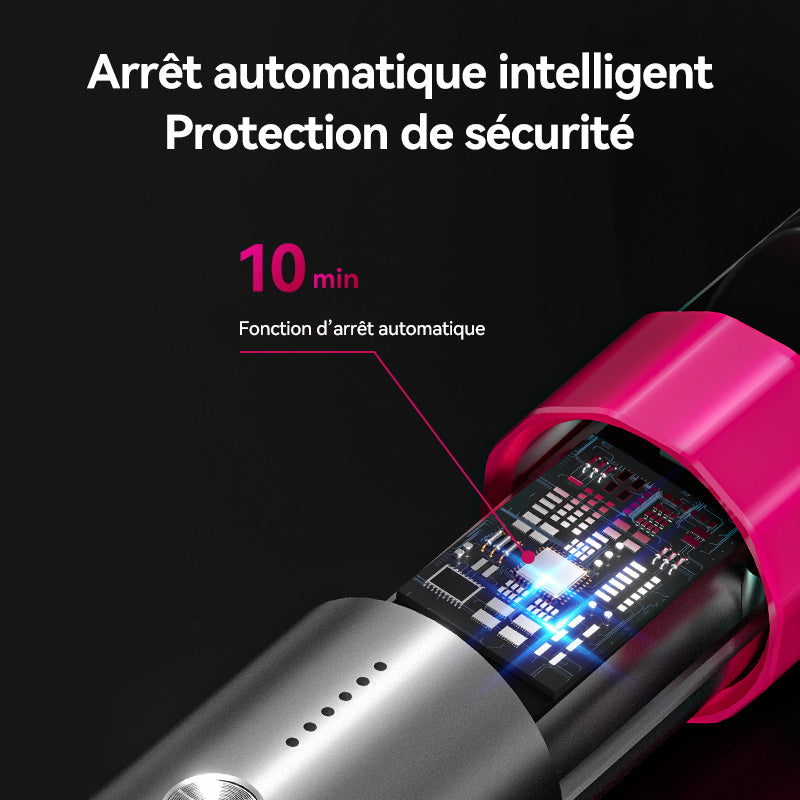 Sunluxy KD382 Brosse lissante ionique Soin capillaire 60 millions d’ions négatifs Plaque en céramique PTC Chauffage rapide 6 réglages de température Batterie au lithium sans fil portable Outil de coiffage maison