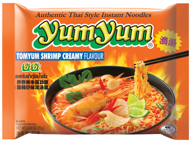 Yum Yum Nouilles Instantanées Tom Yum Crevettes Crémeuses 70 g