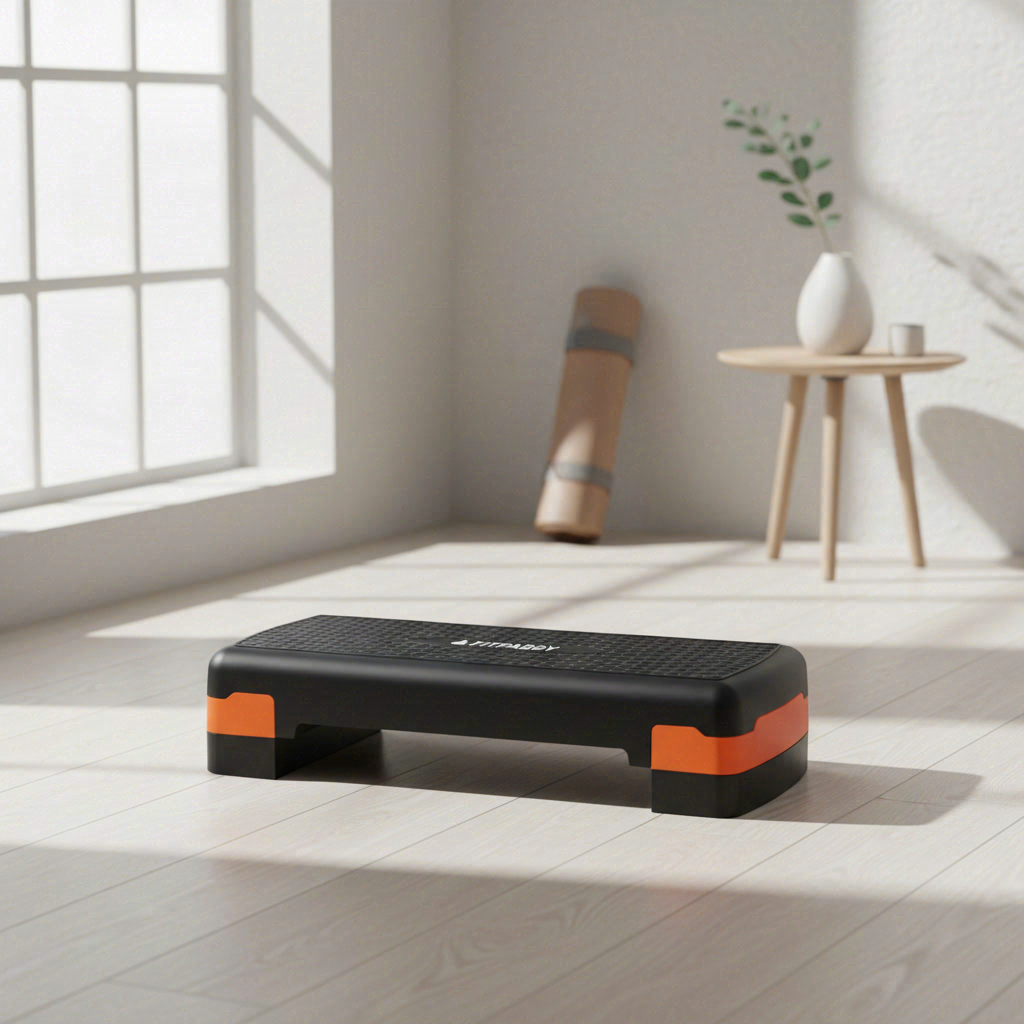 FITPADDY STEPPER01 Step Aerobique Finition Antidérapante 67 x 27 cm Noir et Orange