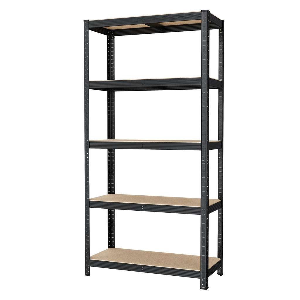 JOYFURNOS Étagère de rangement en acier à 5 niveaux, pour garage et abri de jardin, capacité de charge 875 kg, noir