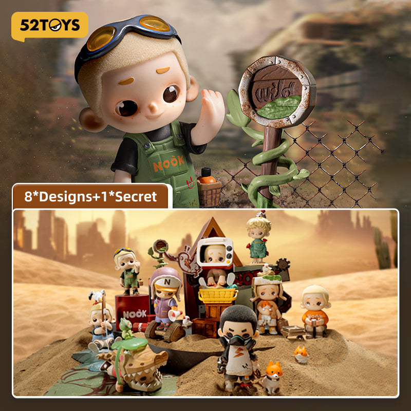 52TOYS NOOK Série Wasteland Paradise Boîte Mystère, Figurine de Collection Tendance, Décoration de Bureau en Peluche Mignonne, Cadeau d'Anniversaire, Une Figurine Aléatoire par Commande