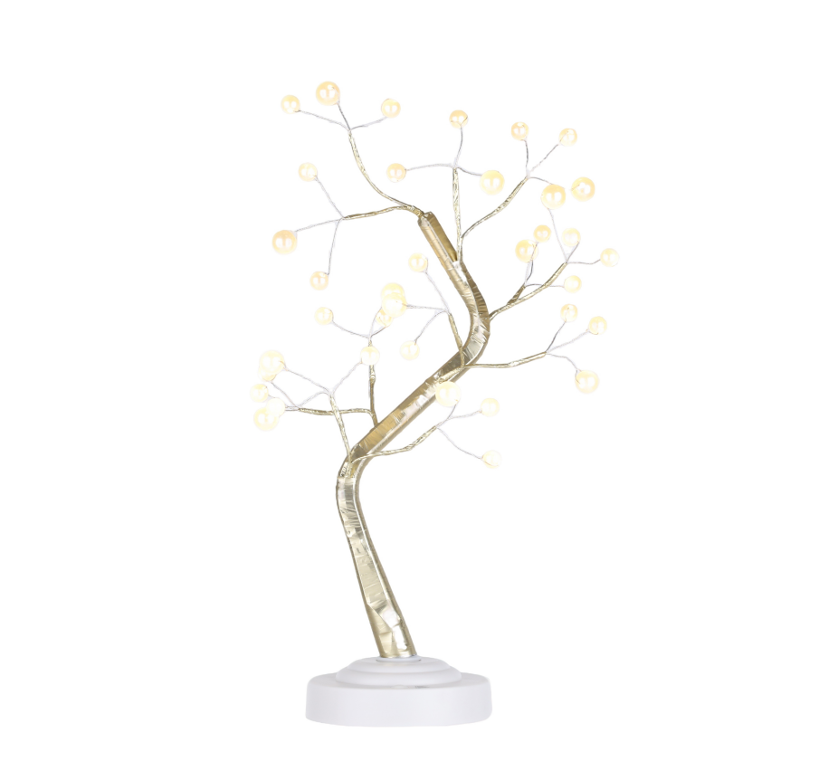 Sapin Lumineux 36L Perles LED Blanc Chaud