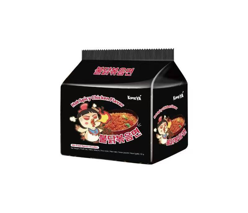 KOMEYA FIDEOS Nouilles instantanées épicées (noires) 142 g x 5