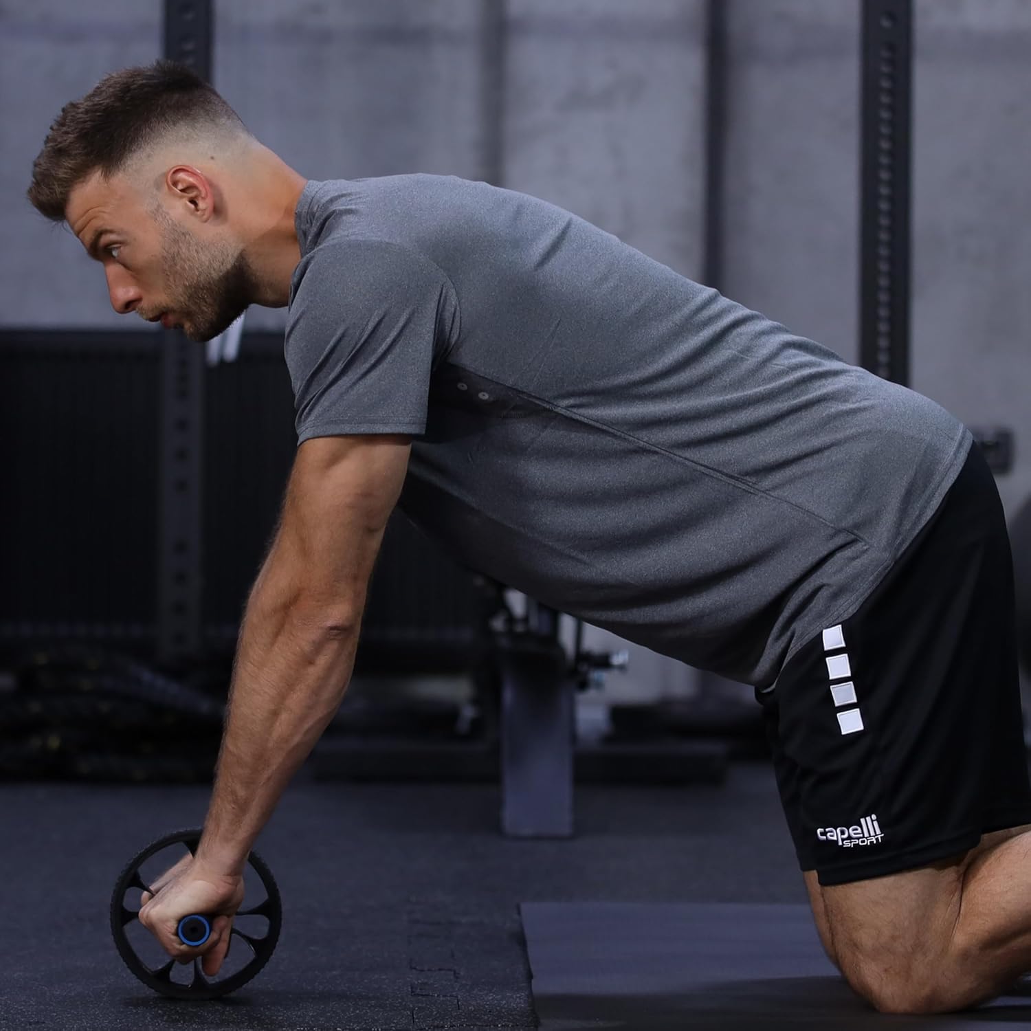 Capelli Sport roue AB, appareil d'entraînement de la force abdominale précis et de haute difficulté, conception de roue antidérapante, adapté à l'entraînement du tronc et de l'équilibre