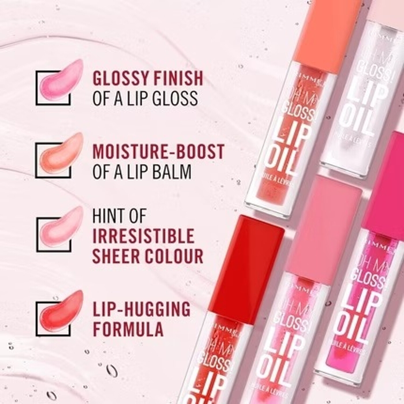 Rimmel Oh My Gloss Huile à lèvres 004 Rouge vif
