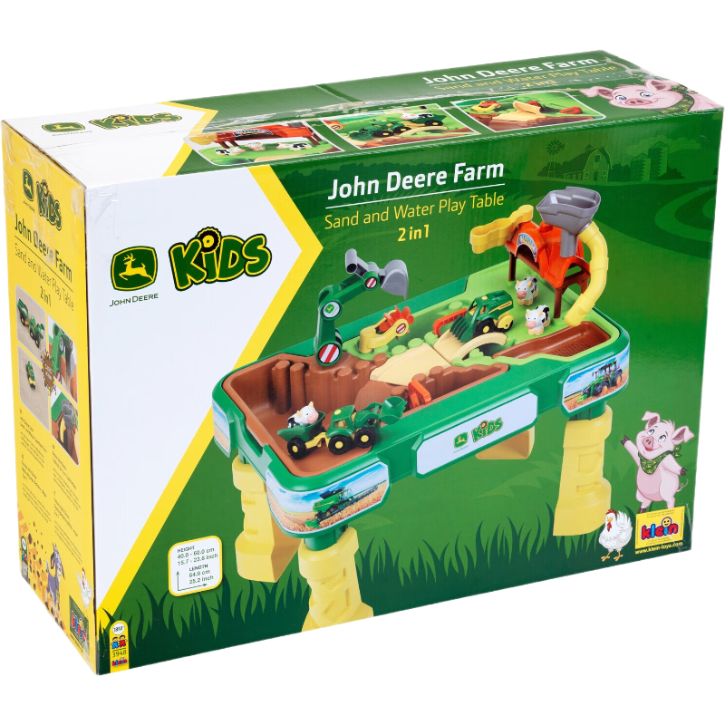 Theo Klein John Deere Farm Table à jouer de sable et d'eau 2-en-1