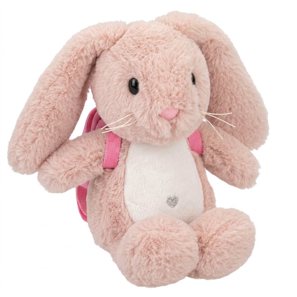 Princess Mimi Lapin en peluche Nelly avec sac à dos 19 cm