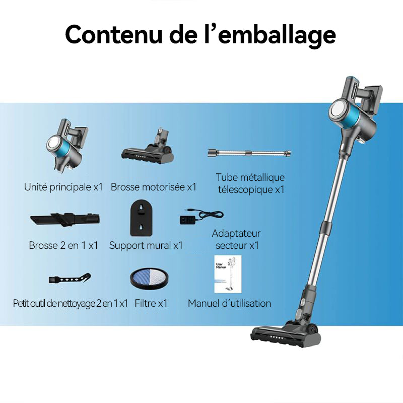 Ochama Aspirateur Balai Sans Fil 4 en 1 18 kPa Autonomie de 40 Minutes Écran LED