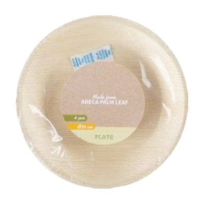 Koopman Assiettes creuses jetables - 20,5 x 3 cm - Beige - Lot de 4