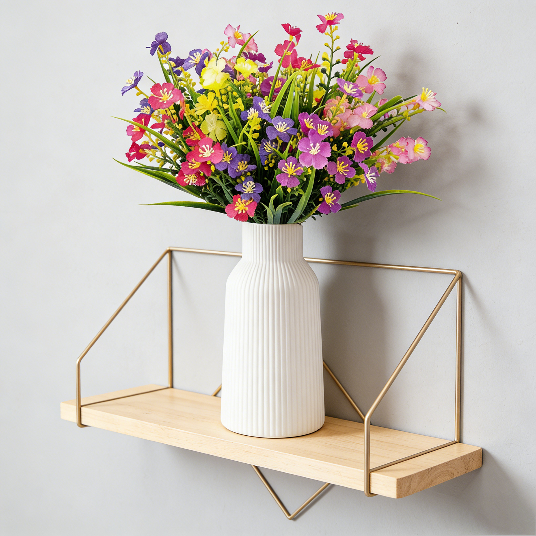 10 Pièces 13,8 in / 35 cm Fleurs Artificielles pour Extérieur Plastique Plante Artificielle Fleur en Soie pour Extérieur Jardin Porche Porte d'Entrée Jardinières Litière de Fleurs Cour