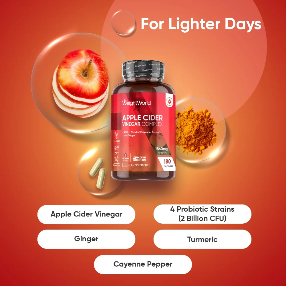 WeightWorld Complexe de vinaigre de cidre 1860 mg - 180 gélules