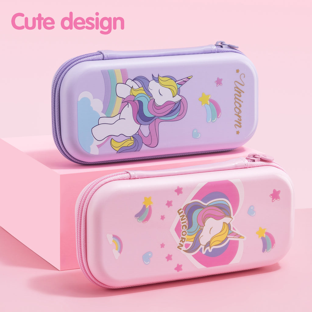 M&G Trousse à crayons licorne, Design mignon, Grande capacité, Pochette à crayons, Sac à crayons portable à main, Organisateur de papeterie scolaire pour filles, Bureau et école, Couleur aléatoire