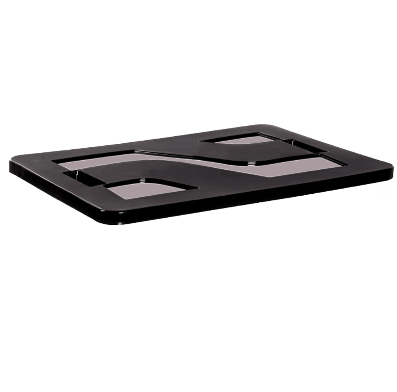 EDA COUVERCLE BAC "MANUTENTION" 50 L Noir Dim. : 56 x 41 x 2 cm