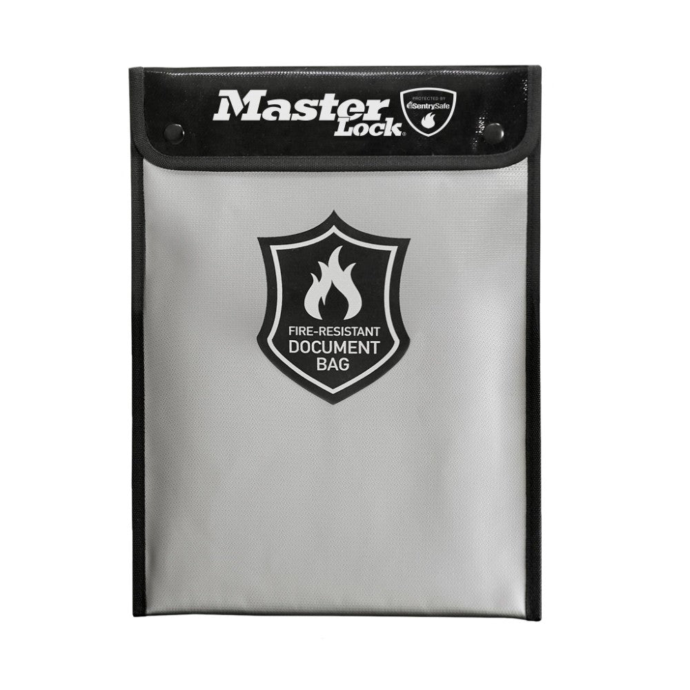 Master Lock FBWLZ0EURHRO Fireproof document bag silicone coated for fire resistance and water resistance to protect money, A4 documents, tablets, hard drives, ID papers and more