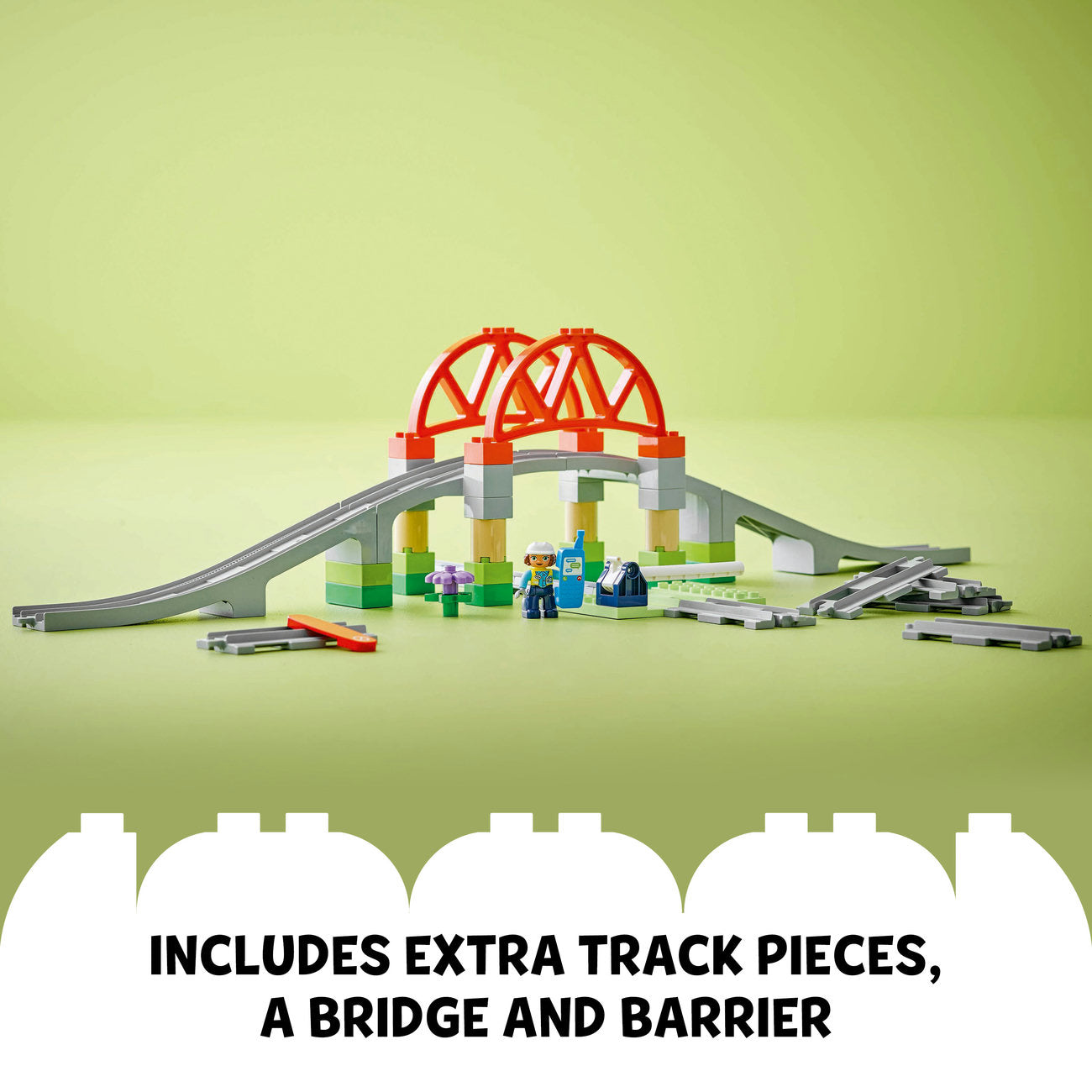 LEGO DUPLO Town Set d'extension pont de train et voies