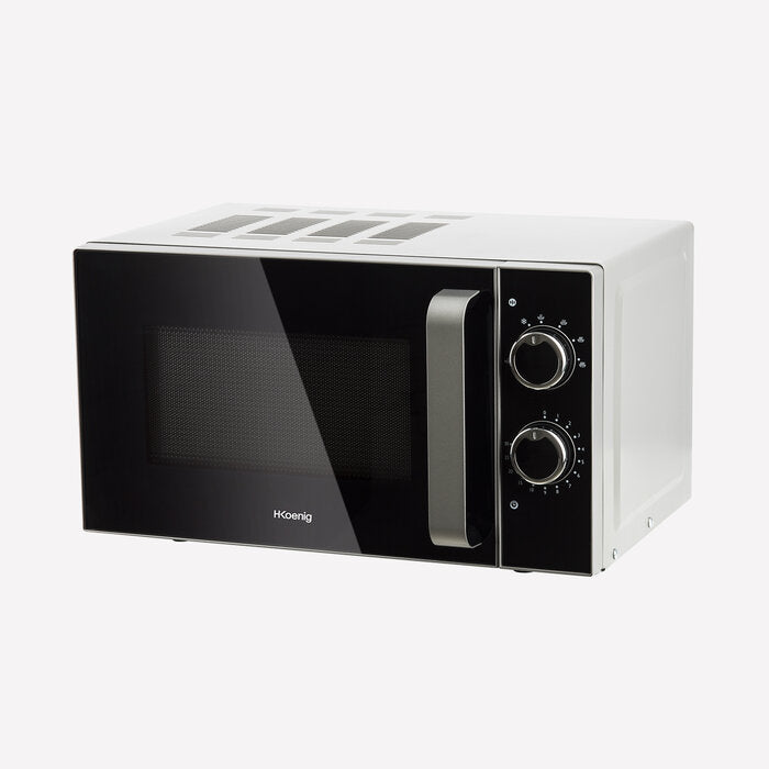 Hkoenig VIO4 Micro-ondes en pose libre - 700 W - Blanc et acier inoxydable - 20 L