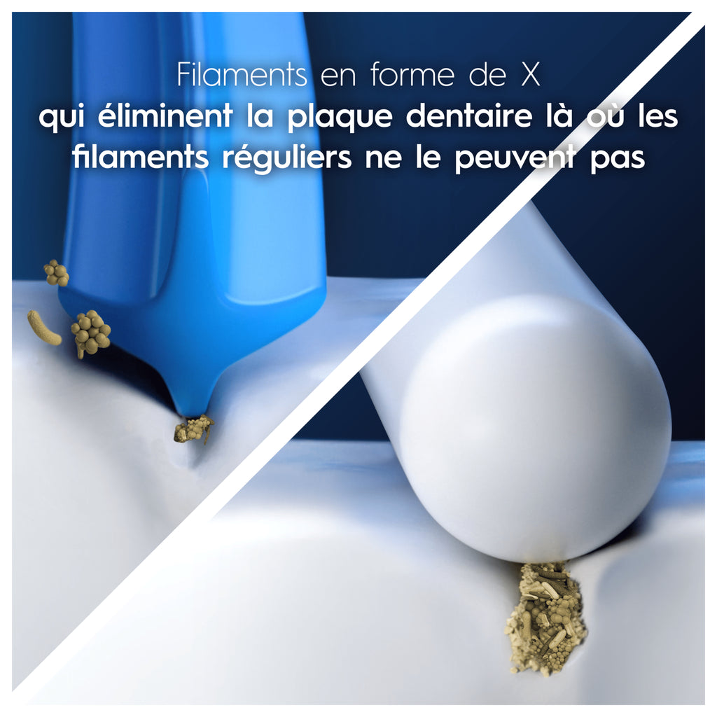 Oral-B Pro Cross Action Lot de 3 brossettes de rechange - Blanc