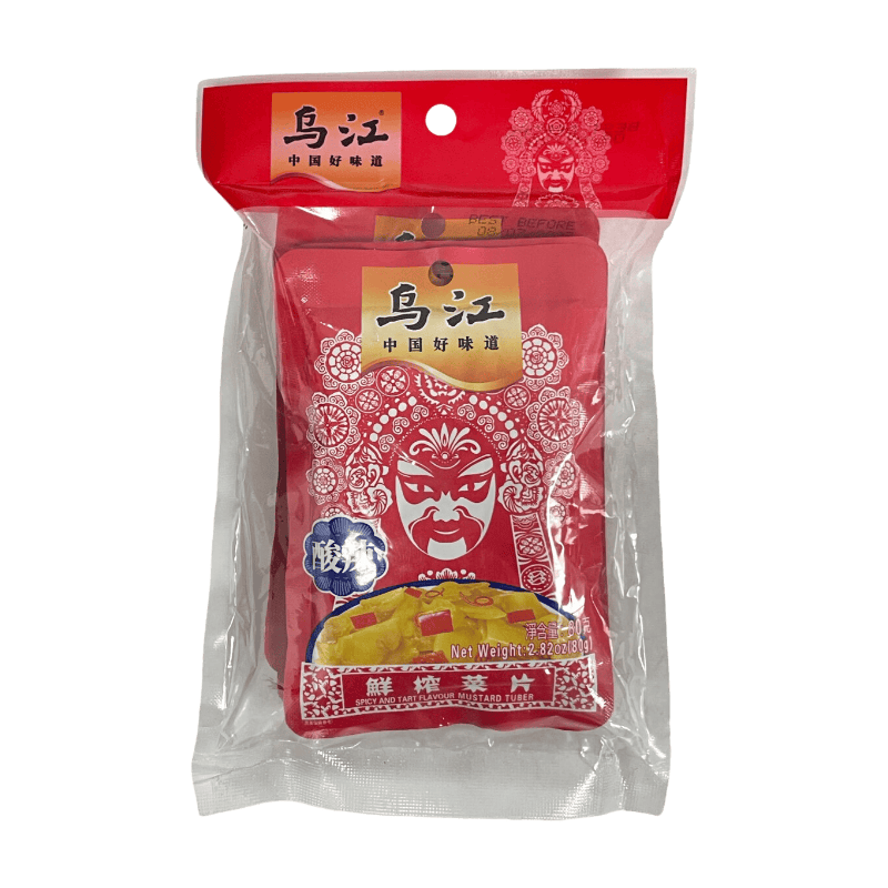 Wu Jiang Tranches de tubercule de moutarde fraîchement pressées 80 g