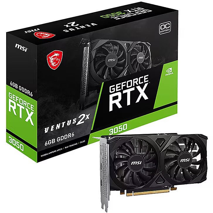 MSI GeForce RTX 3050 VENTUS 2X E 6G OC Carte graphique - 6 Go