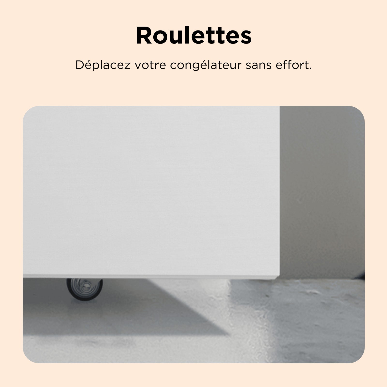 TCL CF126EWE0FR Congélateur avec panier de rangement, charnière de couvercle, thermostat réglable, pieds réglables, classe énergétique E - 98 L