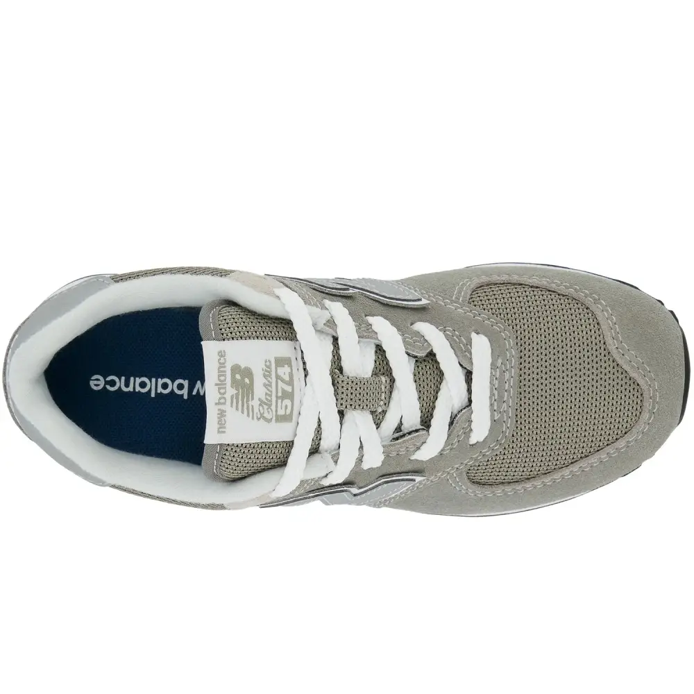 New Balance 574 Baskets enfant grises à lacets