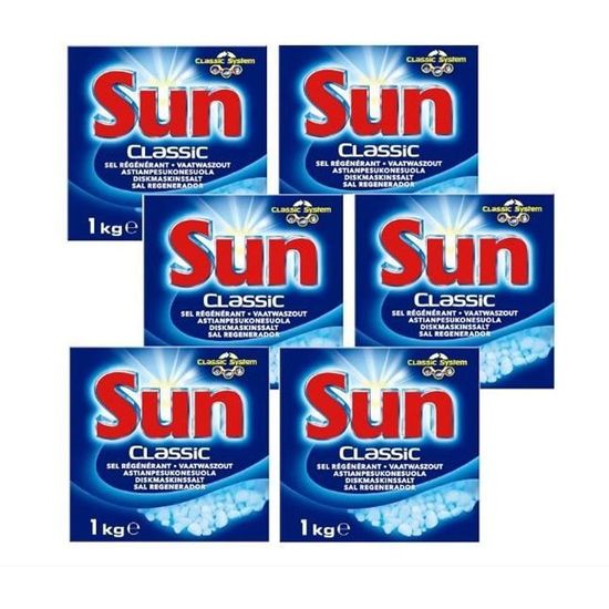 Sun Sel régénérant standard, Protection contre le tartre pour lave-vaisselle, 1 kg