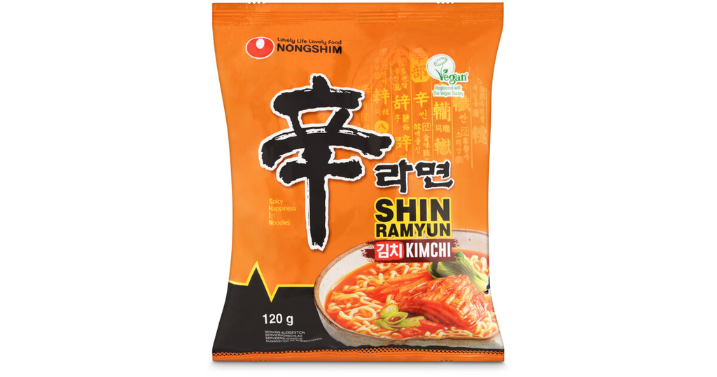 Nongshim Soupe de nouilles instantanées Kimchi 20 x 120 g (nouvel emballage)