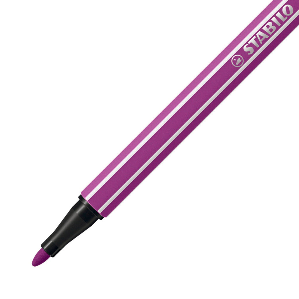 STABILO Pen 68 Feutres à pointe fibre haut de gamme, Lot de 18 avec 18 couleurs assorties
