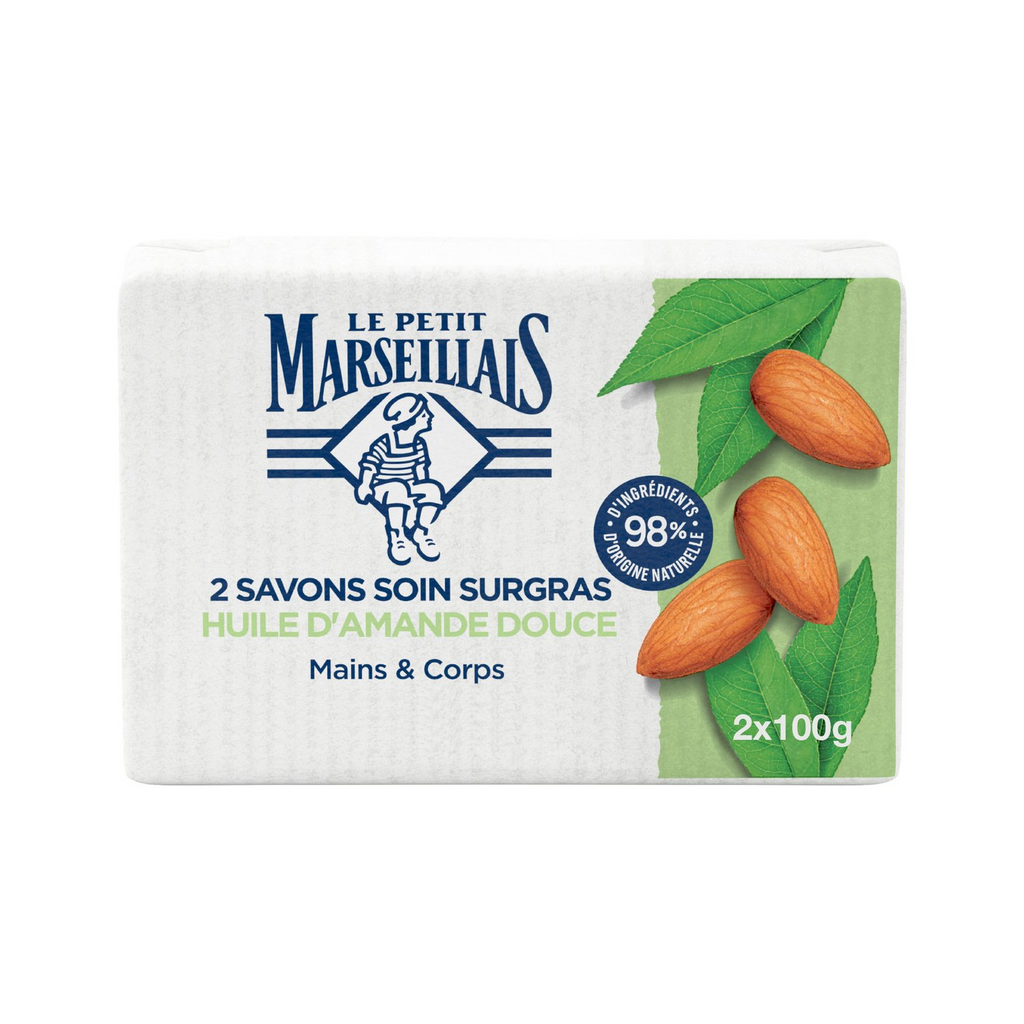 LE PETIT MARSEILLAIS Savon amande douce 2x100g
