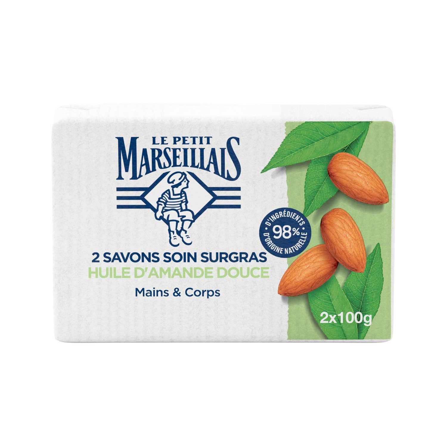 LE PETIT MARSEILLAIS Savon amande douce 2x100g