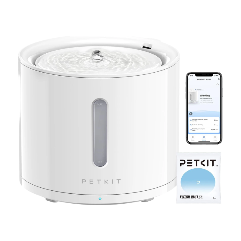 PETKIT Eversweet Solo 2 Distributeur d'eau intelligent pour animaux 2 L Triple filtration Pompe ultra-silencieuse 25 dB 3 modes Contrôle par application pour chats et chiens