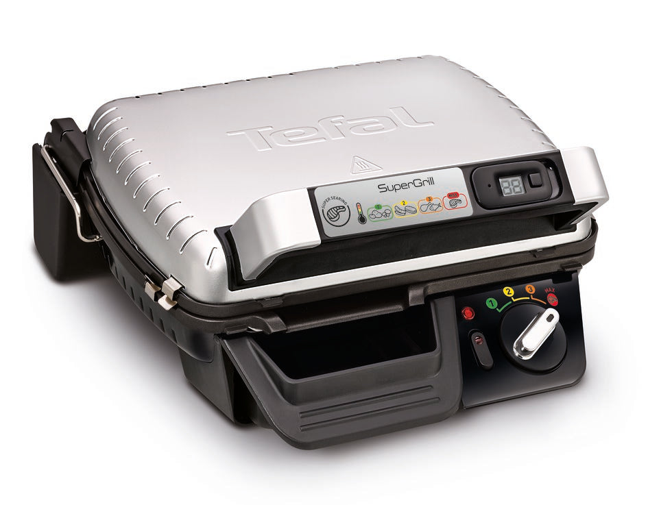 Tefal Grille-viande SUPER GRILL TIMER GC451B12 - Gris