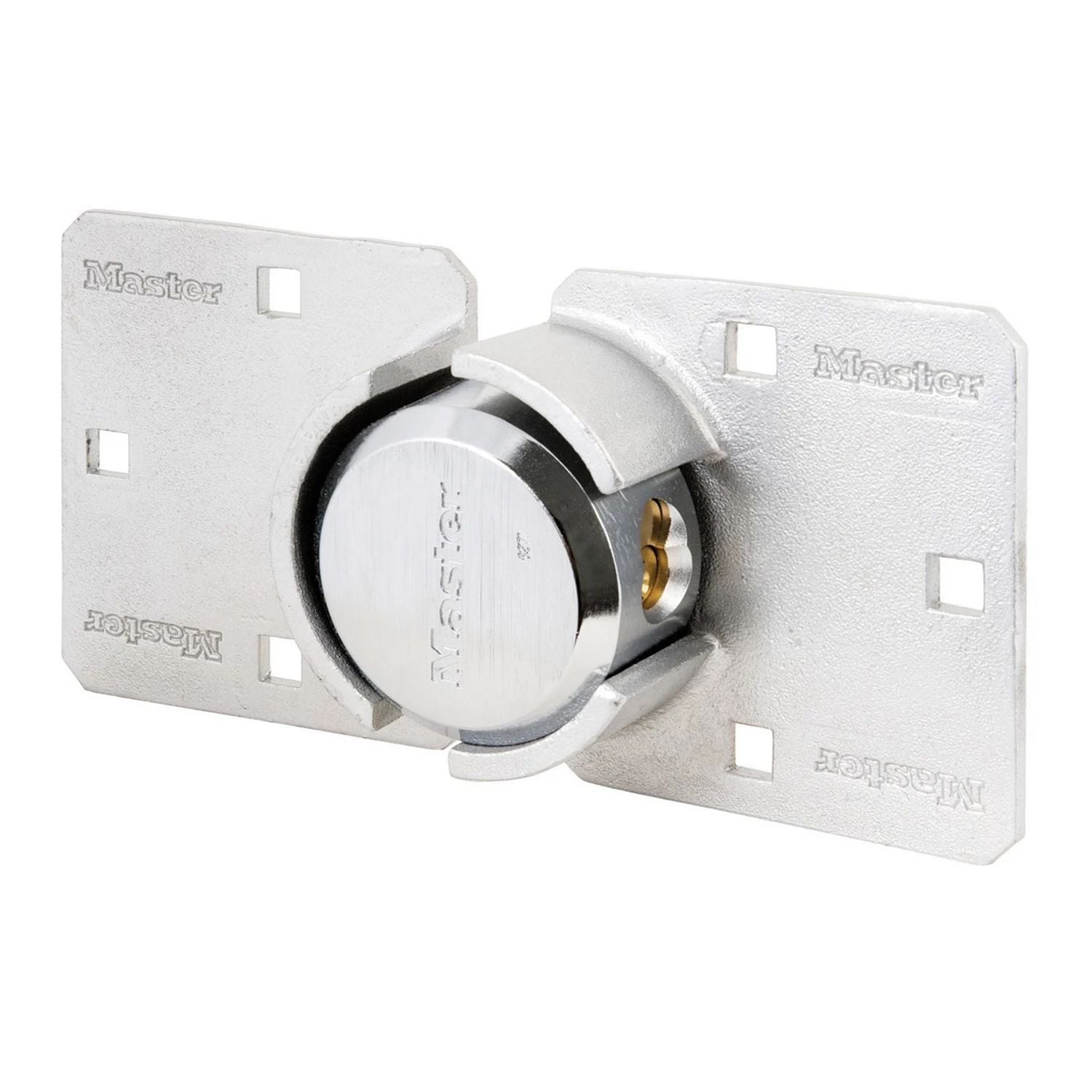 Master Lock Verrouillage de fourgon avec gond et clé, zinc et acier trempé, clé, 307 x 81 x 251 mm