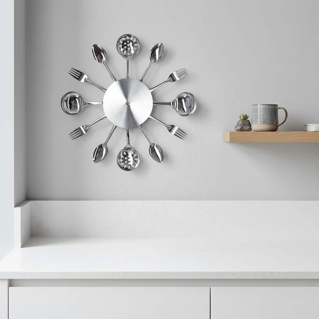Atmosphera Horloge ustensiles en métal - Diamètre de 38 cm