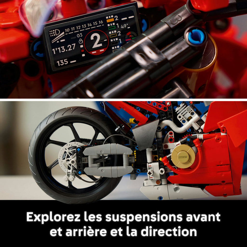 LEGO Technic Ducati Panigale V4 S 42202 Kit de Construction Moto Modèle pour Adultes avec Boîte de Vitesses et Moteur V4 (1 603 Pièces)