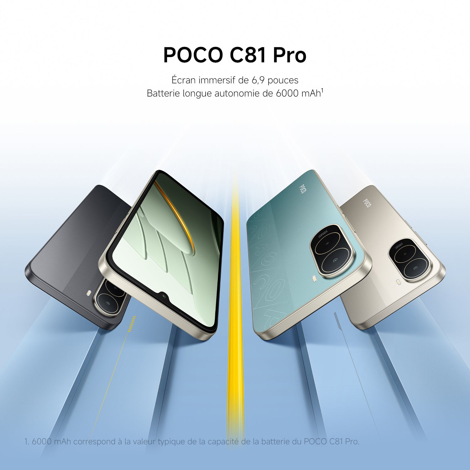POCO C81 Pro Or 4G 256 Go ROM 256 Go RAM Double SIM, NFC
