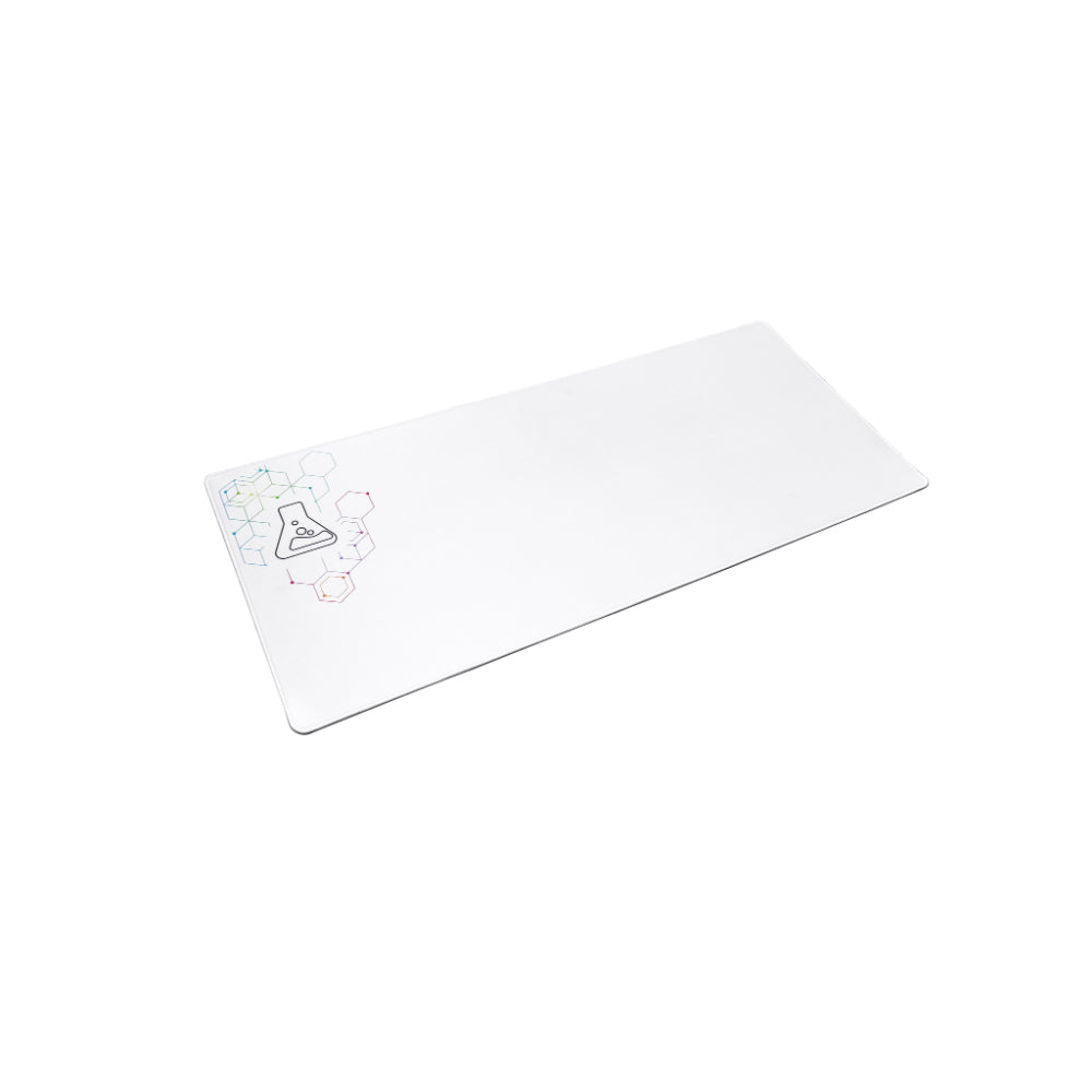 THE G-LAB Pad Selenium Tapis de Souris Gaming XXL (900 x 400 mm) Surface de Contrôle, Base Antidérapante, Bords Cousus - Blanc