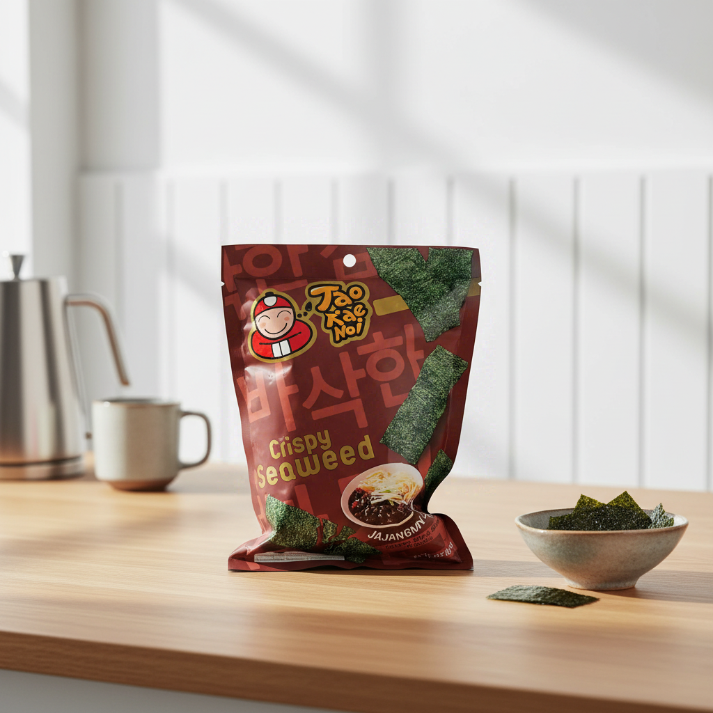 TAOKAENOI Snack d’Algues Croustillantes Saveur Jajangmyeon 32 g